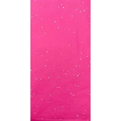 Tissue Paper Hot Pink With Glitter Dots 3 Sheets