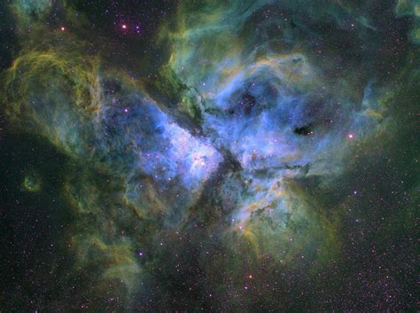 Carina Nebula In Hubble Palette Rasa 8 First Light Deography By