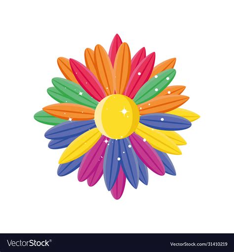 Gay Pride Flower On White Background Royalty Free Vector