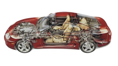 Toyota Supra Cutaway Drawing In High Quality