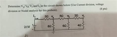 solved determine va vb vc and it in the circuit shown