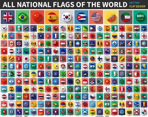 204 Flags Of The World Stock Vector Illustration Of Brazil 7578705