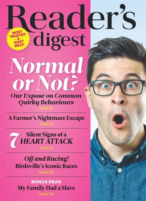 Originally featured in our may/june 2020 issue, these websites will help inspire, educate, and connect you to. Reader's Digest Australia & New Zealand - September 2018 PDF download free