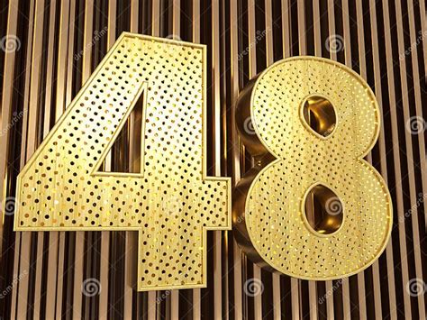 Number 48 Number Forty Eight With Small Holes Stock Illustration