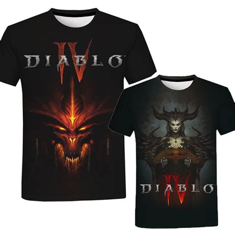 2020 New Game Diablo Iv 3d Print T Shirt Men Women Summer Fashion