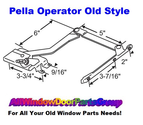 Old Style Pella Casement Replacement Operator Vintage Units All