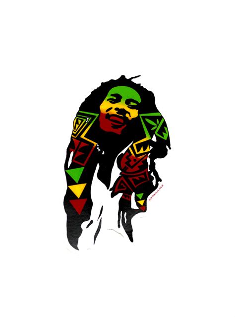 Bob Marley Sticker Sunturquoise