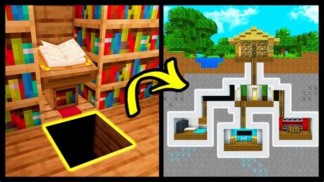 Minecraft How To Build A 100 Secret Base Tutorial 13 Easy Hidden