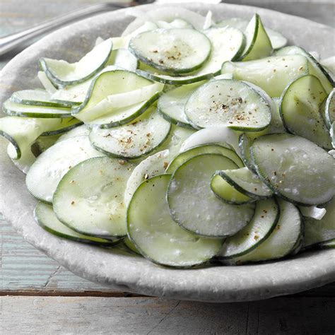 For the salad dressing , we use mayonnaise and sour cream. Sour Cream Cucumbers Recipe | Taste of Home
