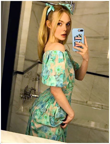 Popoholic Blog Archive Elle Fanning Selfies Her Bootylicious Little Booty