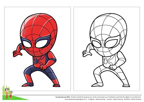 35 Contoh Gambar Mewarnai Spiderman Dunia Mewarnai