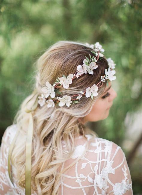 Wedding Headpiece For Bride Bridal Flower Crown Cream Flower Crown