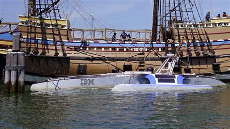Crewless Robotic Mayflower Ship Reaches Plymouth Rock Wbur News
