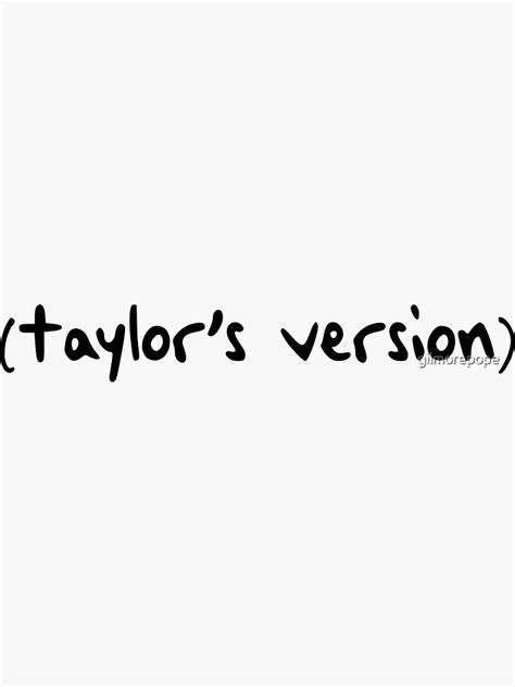 Taylors Version Taylor Swift Handwriting Sticker For Sale By