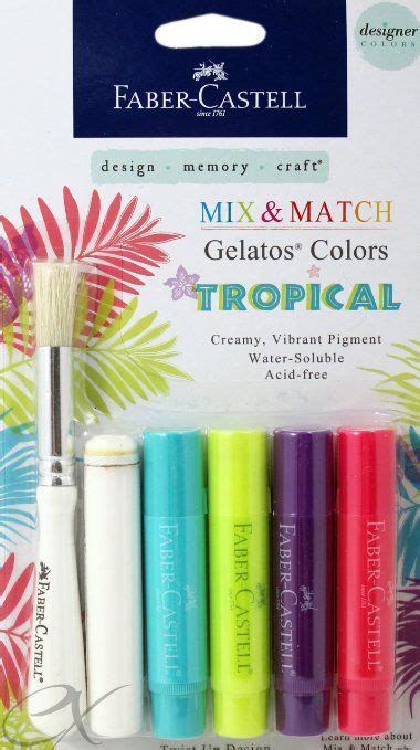 Amazon Com Faber Castell Mix Match Gelatos Colors Tropical Creamy Vibrant Water Soluble A