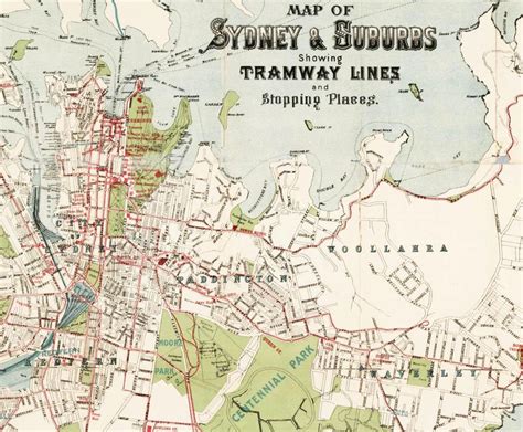 Old Map Of Sydney 1894 Australia Vintage Map Wall Map Print Vintage