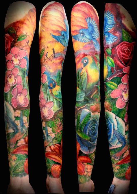 — Bright Girly Sleeve By Martin Ian Ink Tattoo
