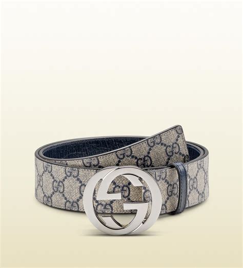 Get the best deals on gucci belts for women. Gucci Belt with Interlocking G Buckle in Beige (Blue) for ...