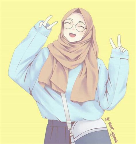 Pin By Windaaa On Hijab Style Anime Muslimah Girls Cartoon Art