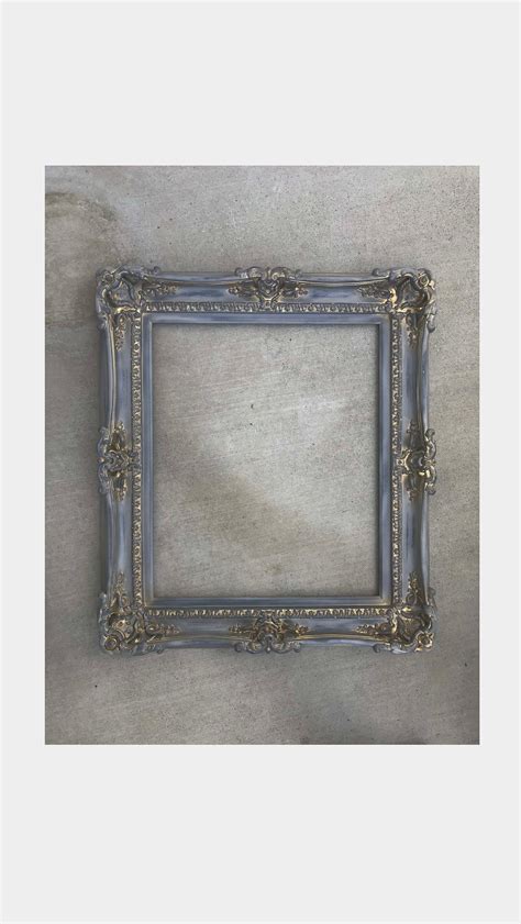 20x24 Vintage Gray Shabby Chic Frames Baroque Frame For Canvas Large