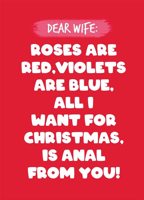 Wife Anal Poem Christmas Card Scribbler