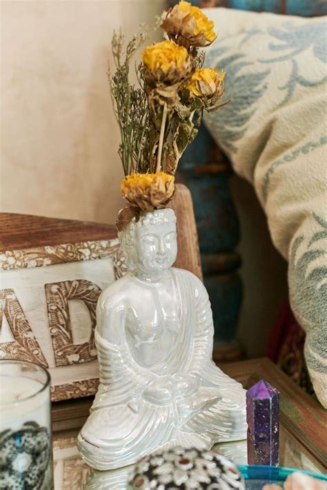 Iridescent Ceramic Buddha Vase Home Ts Spiritual Decor Vase