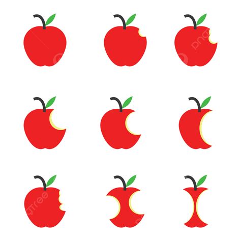 Bitten Cookie Clipart Transparent Background Bitten Apple Simple