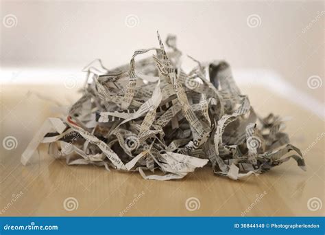Pile Of Shredded Newspaper Close Up Stock Photo Image Of Pile