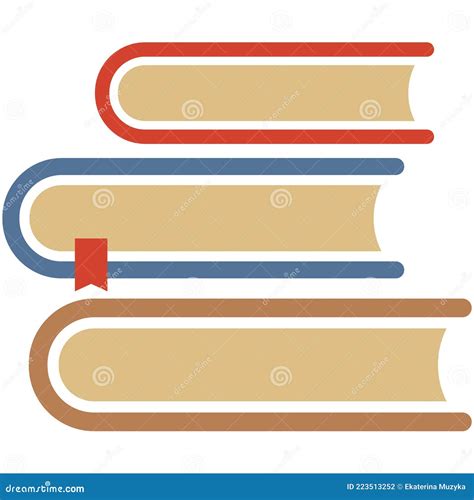 Book Stack Vector Pile Icon Isolated Illustration Stock Vector