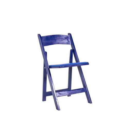 Signature Party Rentals Blue Wood Folding Chair Rentals