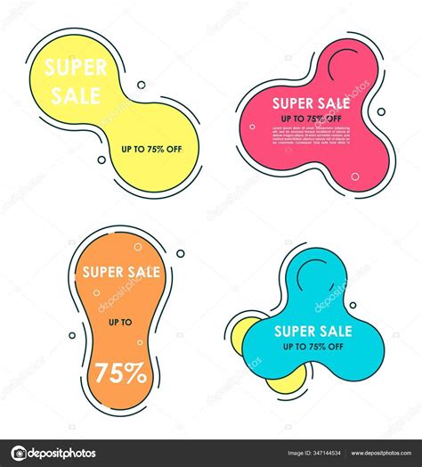 Promotion Stickers Banners Vector Discount Label Sale Offer Price