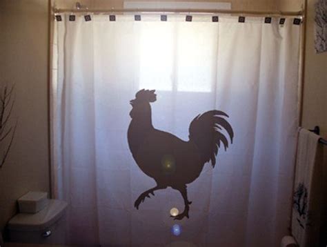 Rooster Chicken Farm Shower Curtain Farmhouse Bathroom Decor Extra