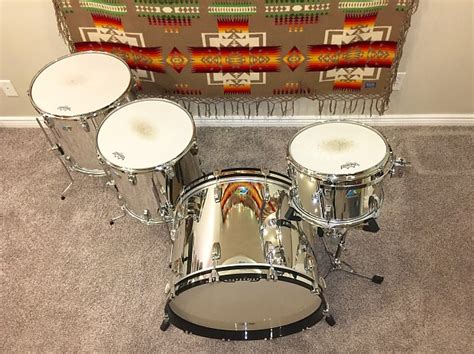 Custom Ludwig Classic Maple Mirror Chrome Drum Kit Reverb