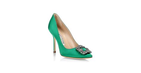 Manolo Blahnik Hangisi 105 Embellished Satin Pumps Kate Middletons