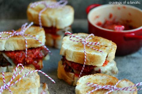 Mini Meatloaf Sandwiches With Red Pepper Pesto