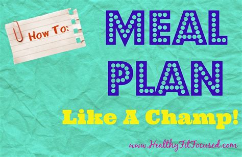 Pin On Meal Plans