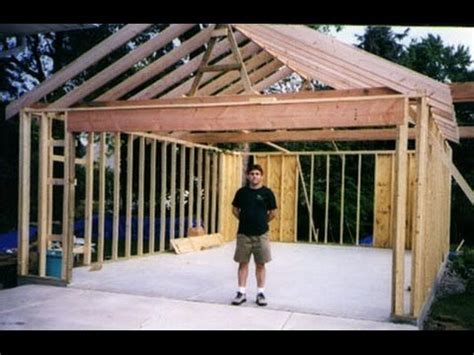 Do it yourself frame shop. Building your own 24'X24' garage and save money. Steps from concrete to framing. - YouTube ...
