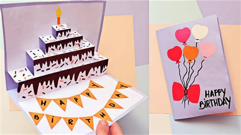 Diy Chocolate Cake Pop Up Card For Birthday Diy 3d Cards Maison