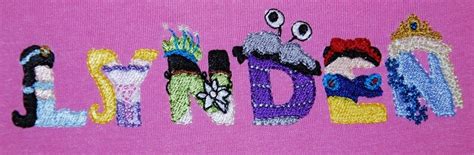 Princess Embroidery Letters Disney Inspired Font Embroidery Etsy