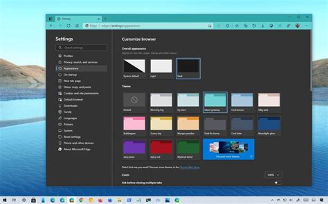 How To Set Different Theme And Color On Microsoft Edge Pureinfotech