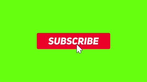 Green Screen Subscribe Button Mouse Click With Sound Youtube