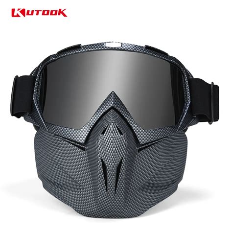 KUTOOK Snowmobile Mask Ski Glasses UV Protection Snowboard Goggles Windproof Winter Face Mask