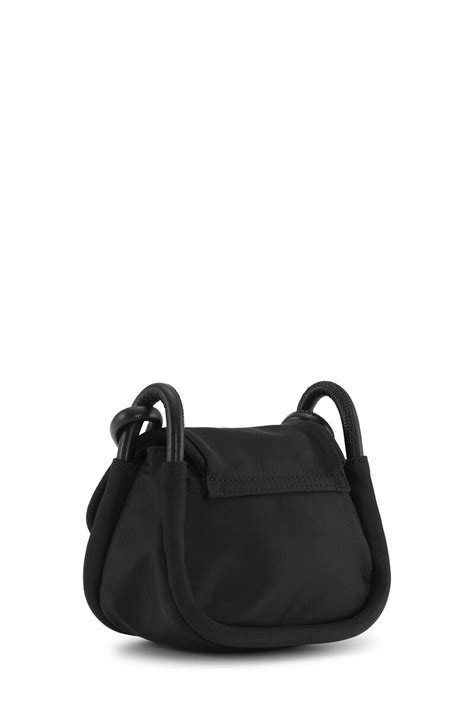 Black Knot Mini Flap Over Bag Ganni Ae