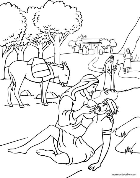Bible Stories Of The Good Samaritan Coloring Pages Workberdubeat Coloring