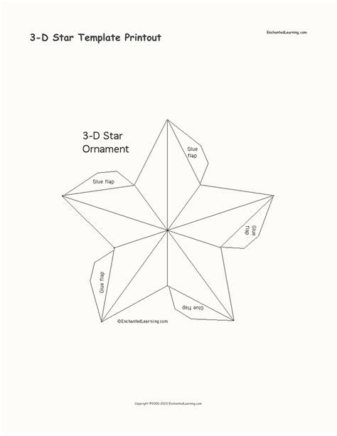 3 D Star Template Printout Enchanted Learning