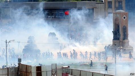 Turkey Police Clash With Istanbul Gezi Park Protesters BBC News