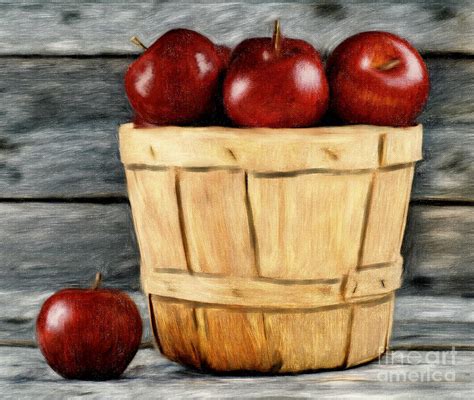 Basket Of Apples Painting By Tara Richardson