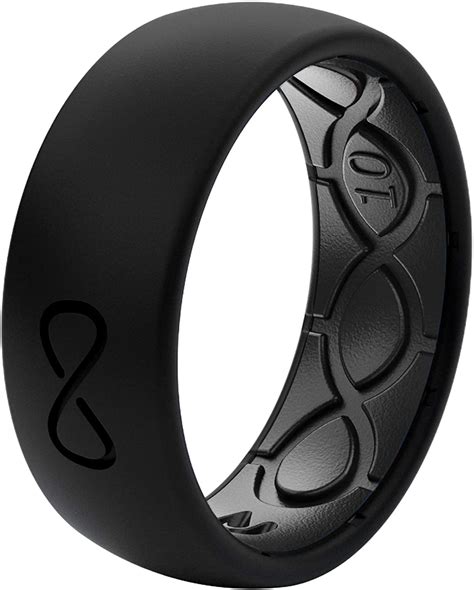 Groove Life Silicone Wedding Ring For Men Breathable Midnight Black