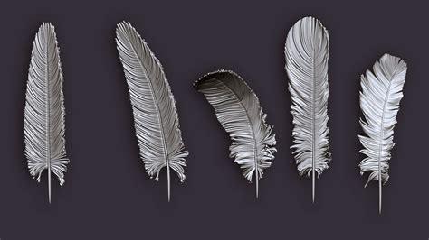 2 Tricks To Model A Feather For 3d Printing In Zbrush Youtube