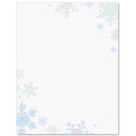 Scattered Snowflakes Border Papers Borders For Paper Free Printable